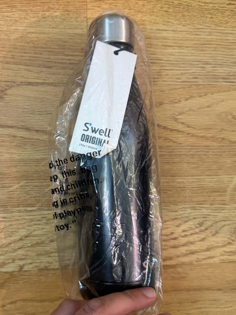 S'well Black Stainless Steel Insulated Bottle - Picture 2 of 2